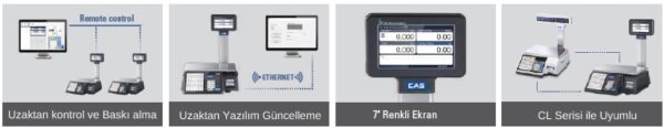 CAS CN1 Barkodlu Terazi (Wi-Fi) 6 kg – 2 gr hassasiyetli - Görsel 2
